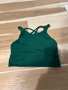 lululemon athletica Green Crisscross Back Sports Bra